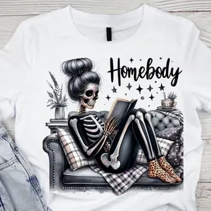 Short Sleeve  T-Shirt HOMEBODY GLITTER SKELLY Unisex Super Soft Comfort Tshirt T-Shirt For Men And Women