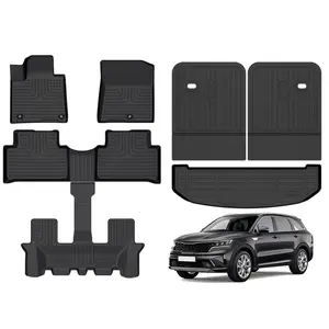 COLANAT for Kia Sorento Hybrid 2021-2025 (7-Seat Bench Only - Not 6-Seat/PHEV) Floor Mats & Cargo Liner Set, 3D Custom All-Weather High-Wall Waterproof Eco-Friendly Odorless Flexible Durable Anti-Slip Scratch-Resistant Easy Clean