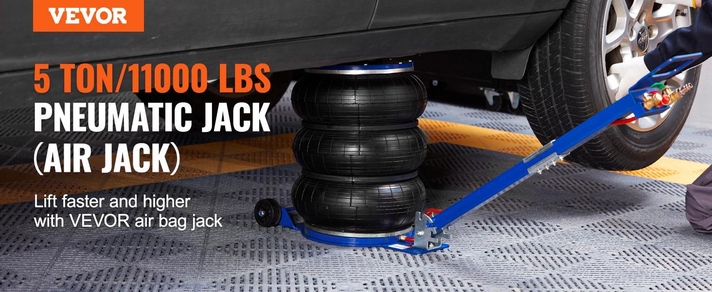 VEVOR Air Jack, TikTokShopBlackFriday, 5 Ton/11000 lbs Triple Bag Air Jack, Airbag Jack with Six Steel Pipes, Lift up to 18.5 inch/470 mm, 3-5 s Fast Lifting Pneumatic Jack, with Adjustable Handle for Car, Garage, Repair,vevor air jack VEVOR Air Jack, TikTokShopBlackFriday, 5 Ton/11000 lbs Triple Bag Air Jack, Airbag Jack with Six Steel Pipes, Lift up to 18.5 inch/470 mm, 3-5 s Fast Lifting Pneumatic Jack, with Adjustable Handle for Car, Garage, Repair,vevor air jack