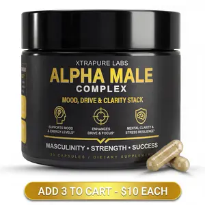 Alpha Male Complex Capsules – Mood, Drive & Mental Clarity Stack | Black Maca & Ashwagandha | 30 Capsules