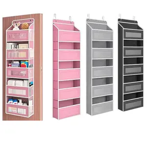 Whimsical Little Shop 2026 Latest Model  5-Tier Over-The-Door Organizer with 10 Large Pockets Anti-Tilt 44 lb Capacity Hangable for Bedroom Bathroom Baby Product Storage No Installation Required