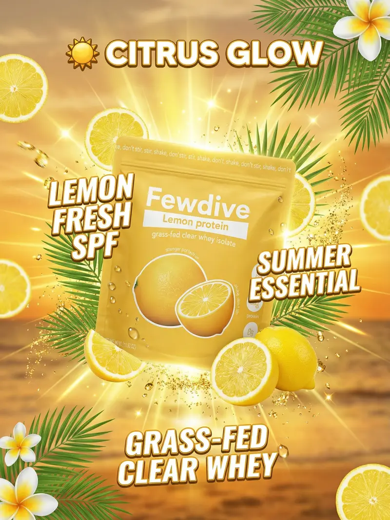 FEWDIVE Whey Isolate Protein Powder, high in CLA, easily absorbable, fresh and non-greasy taste, a dietary supplement for the body