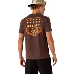 Men's Stripe Patriotic Badge T-Shirt