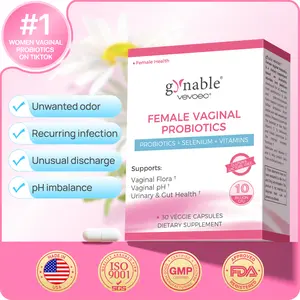 Gynable female probiotics for HPV & Odor & Tightening & Moistening, women probiotics,hpv Natural supplements for women, organic selenium+ probiotics+ vitamin C,D,folic acid, 10 billion cfu, 30 Count(Packof 1)