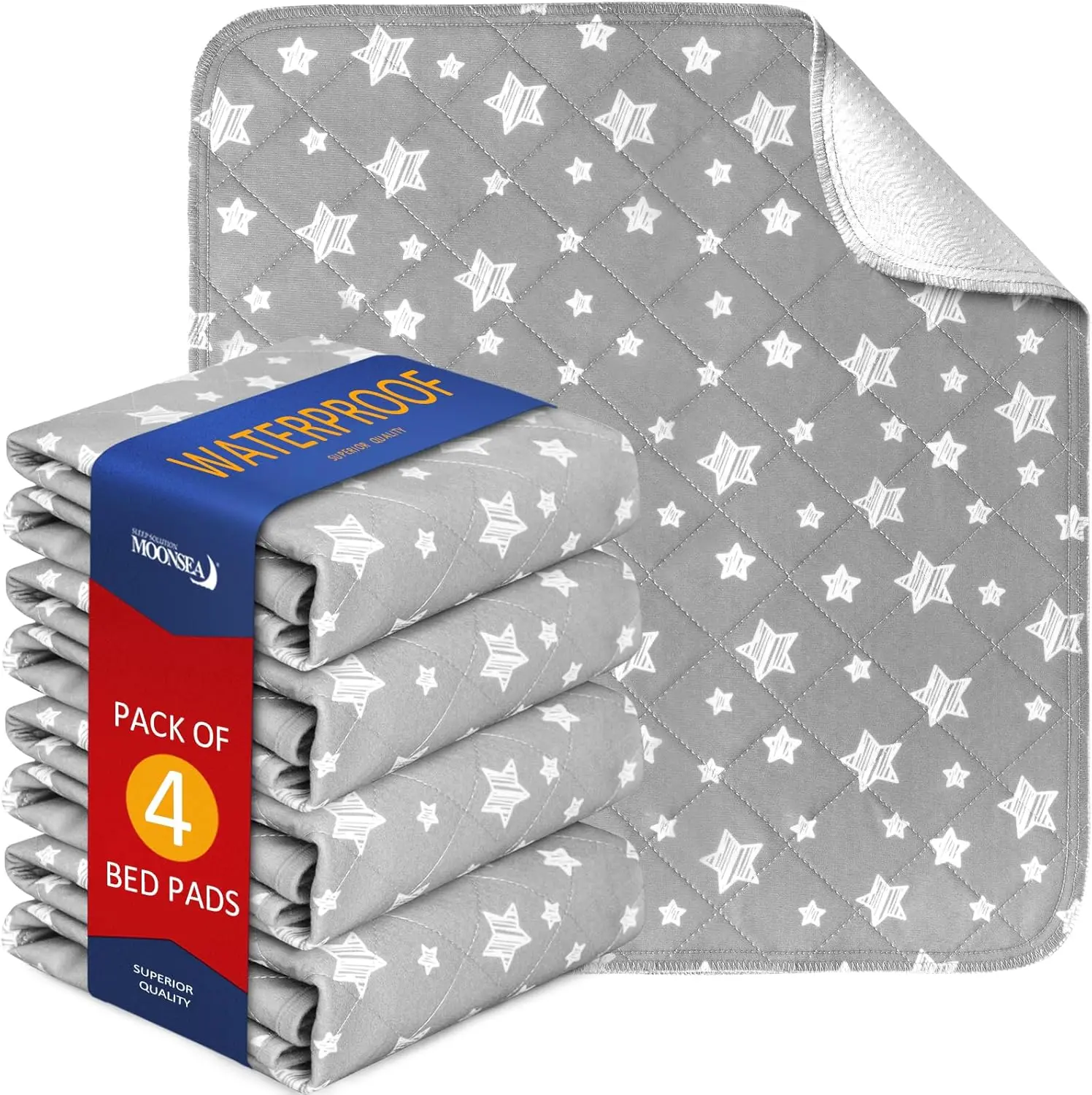 Moonsea Washable Underpads, Waterproof Reusable Heavy Absorbency Incontinence Bed Pads, Non Slip Mattress Protector for Adults, Seniors, Elderly, Kids, Hospitals, Pets, Bedwetting Pads for Bed, Sofa, Couch, Chair, Furniture, Floor #tiktokshopsummersale