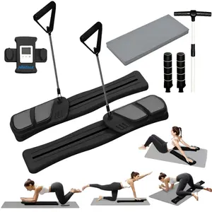 Pilates Reformer Board , Multi-Functional Pilates Equipment Set with Resistance Bands, Ab Trainer, Core Workout, Full Body Toning, at Home Pilates Reformer for Women
