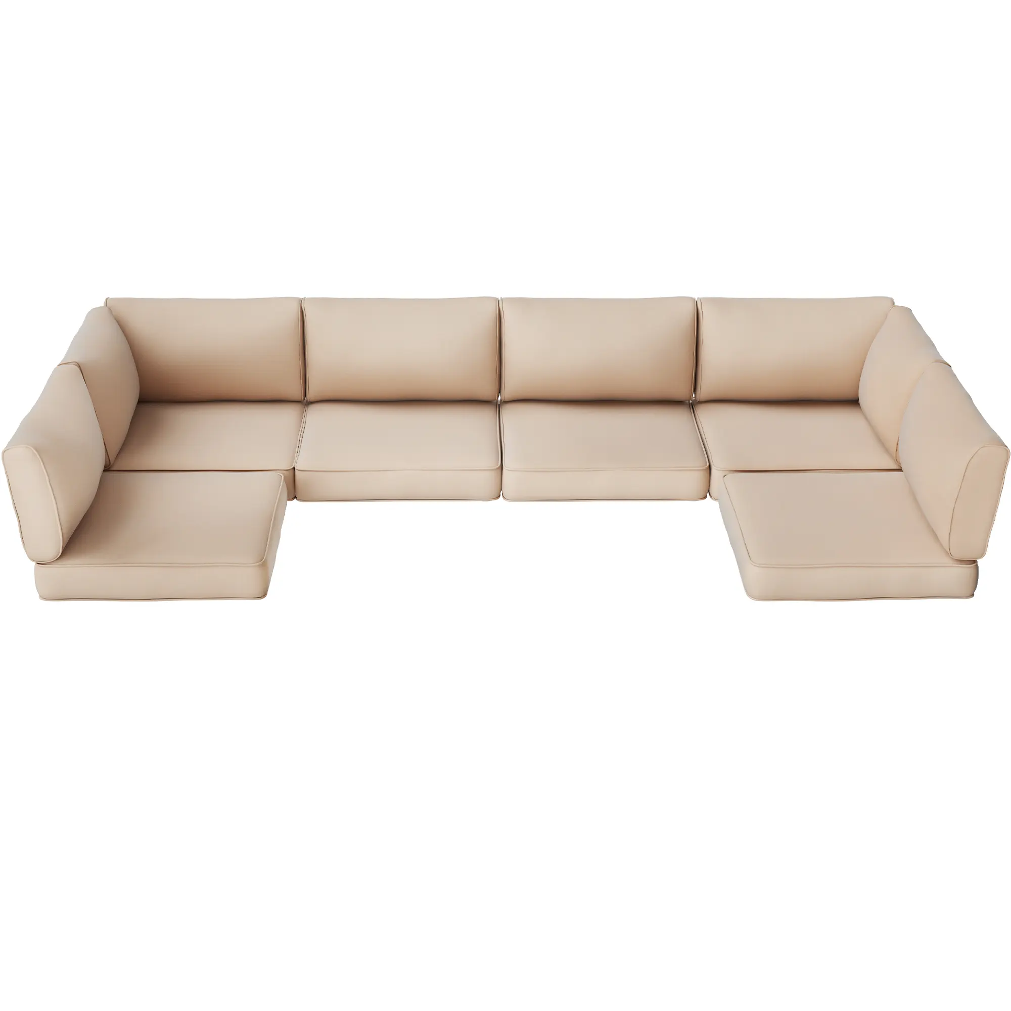 SUNCOZE 14-Piece Outdoor Cushions for Patio Furniture, 25.6"x25.6" Couch Cushion Replacement Designed for 6-Seat Sectional Sofa Sets, Anti-Slip Patio Cushions for Garden, Backyard, Porch summerwins,home decor,camping essentials
