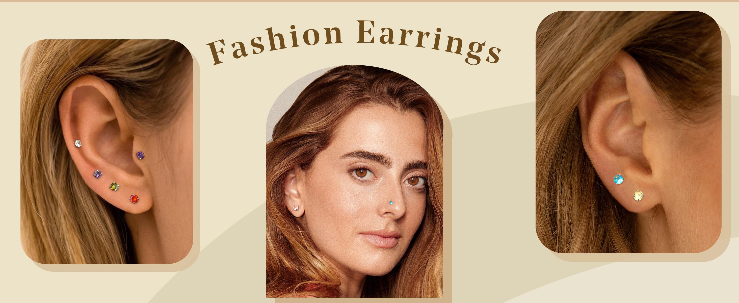 ORAZIO 20G Threadless Flat Back Earrings for Women Men Hypoallergenic Surgical Steel Push in Stud Cartilage Helix Tragus Conch Labret Nostril Piercing Jewelry