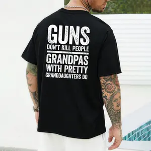 Guns Don't Kill People Grandpas With Pretty Granddaughters Do T-Shirt, Funny Grandpa Gun Hoodie, Second Amendment Tee