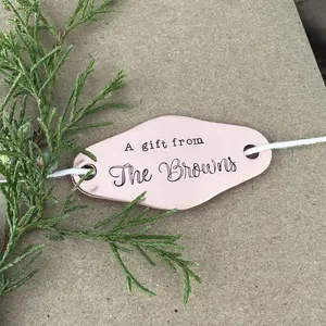 Personalized Hand Stamped Gift Tag