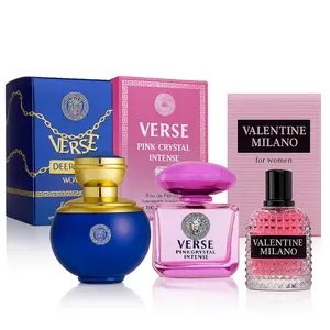 Women’s Perfume Gift Set – Pink Crystal Intense, Deep Blue & Milano Eau de Parfum – 3.4 fl oz Each