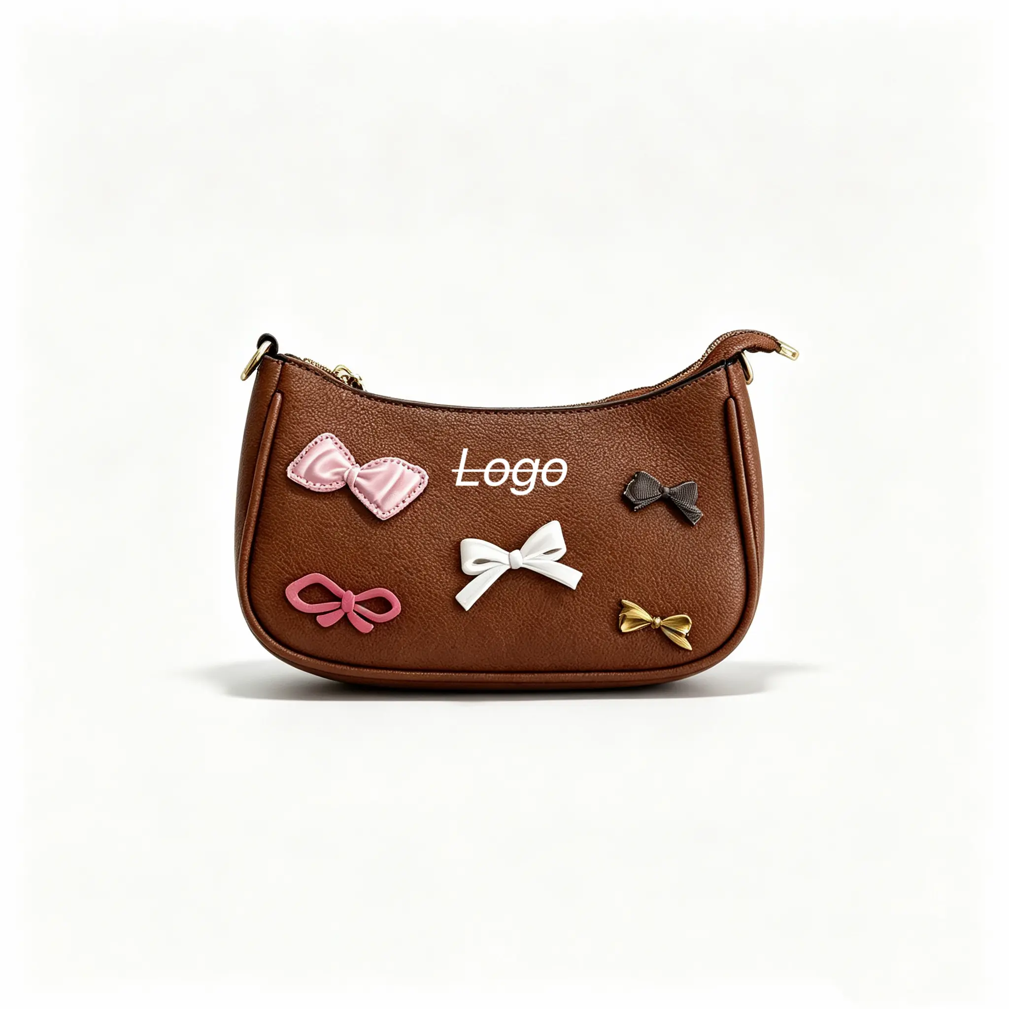 Teri Shoulder Hobo Shoulder Bag, Multi 3D Bow Decor, Leather Women’s Underarm Purse,Convertible Crossbody Shoulder Bag for Daily Use