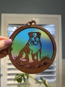 English Bulldog Suncatcher for Sunny Window