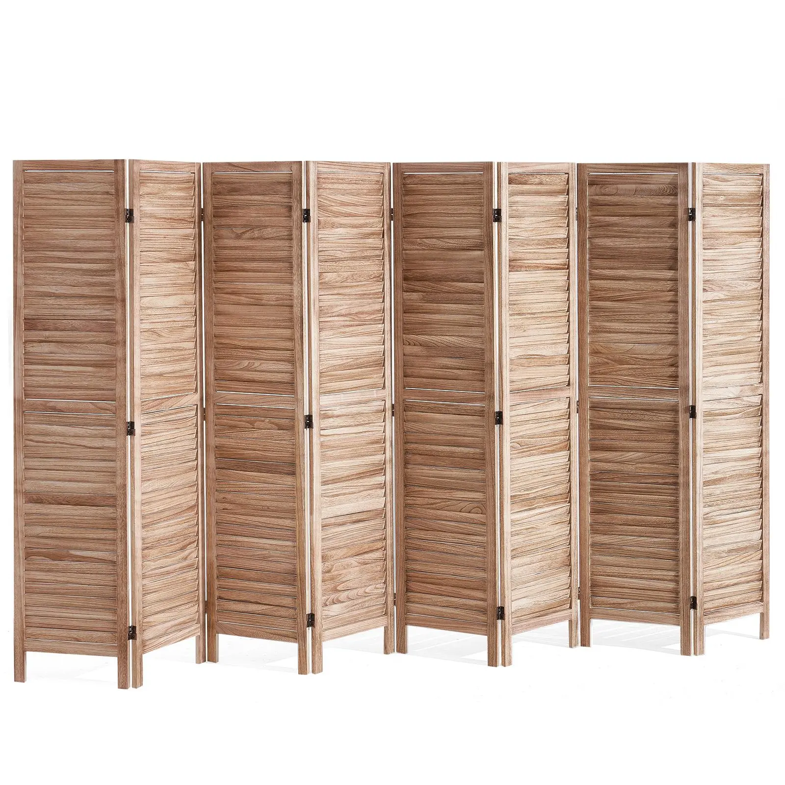 【SummerFinds】VEVOR Wood Room Divider, 8 Panel Wood Folding Privacy Screen, 66.9 Inches Tall Indoor Louvered Partition Divider, Portable Decoration Screen, for Room Separation, Home, Office, Restaurant & Bedroom