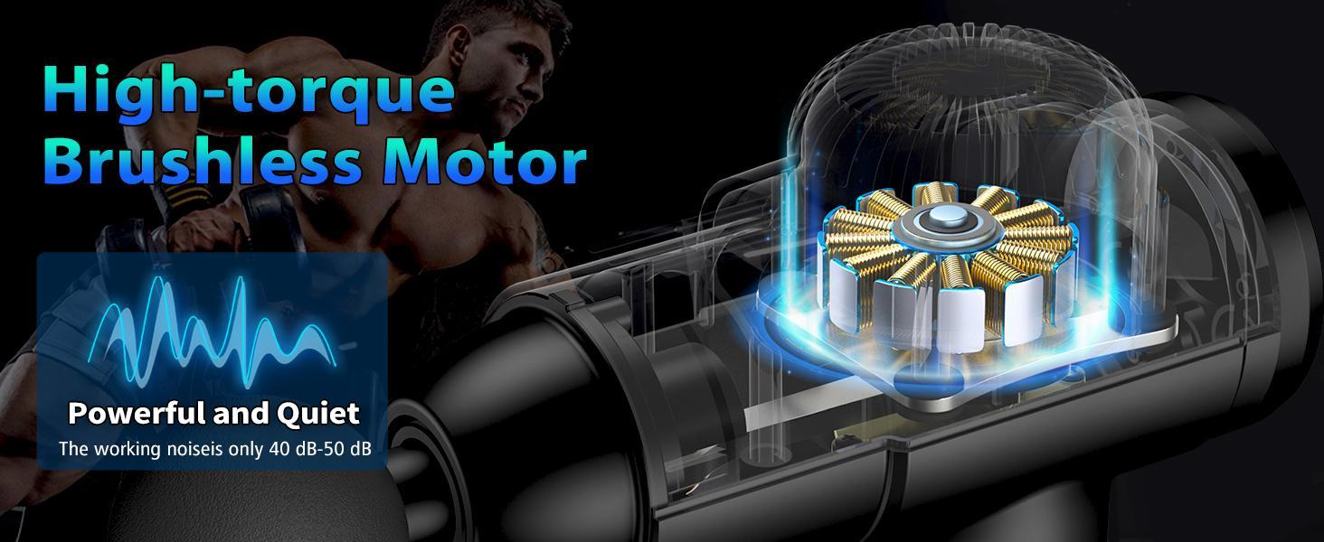 TOLOCO Cordless Massage Gun for Athletes – Quiet Deep Tissue Massager, 10 Attachments, USB Rechargeable, Perfect Pain Relief Gift