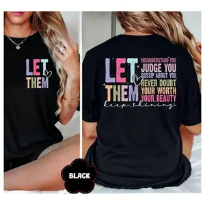 100%25 Cotton Let Them Keep Shining Tee, Inspirational Self Worth Self LoveInspirational T-Shirt, Unisex Mental Health Gift
