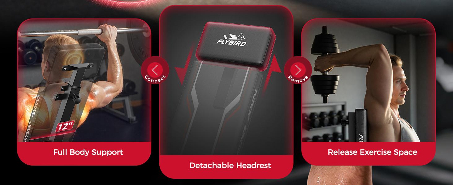 FLYBIRD Strength Training Bench for Home Gym, Adjustable Weight Bench can be Folded for Storage/Vertical Storage, Space-Saving Workout Bench#Summervibes summervibes, FLYBIRD Strength Training Bench for Home Gym, Adjustable Weight Bench can be Folded for Storage/Vertical Storage, Space-Saving Workout Bench#Summervibes summervibes,