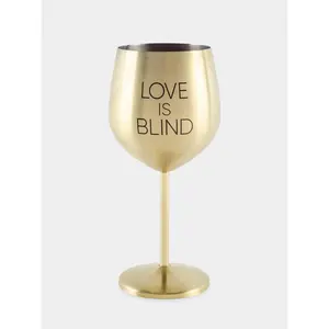 Netflix Love is Blind 17 oz. Golden Goblet – Premium Gold-Finished Glass, Fan Collectible & Gift