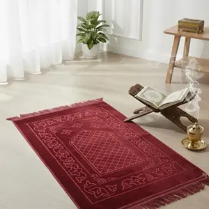 Velvet prayer rugs , islamic salat mat, janamaz, Muslim prayer mat gift, Eid gift , Ramadan gift