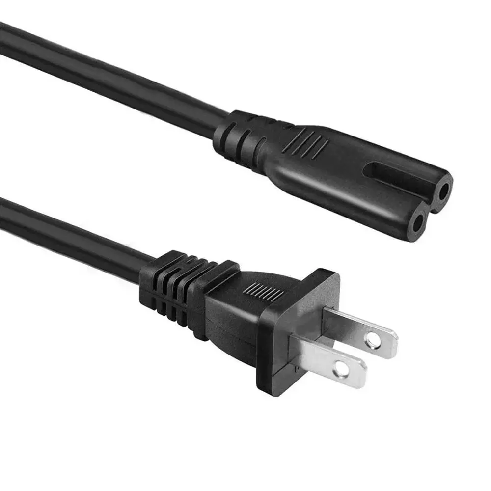 2-Prong AC Power Cable for Xbox Series X-S, Sony PS5, PS4 Slim