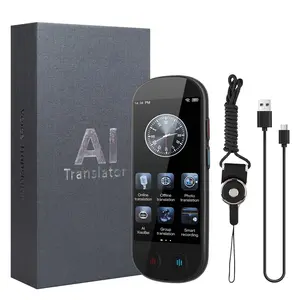AI Language Translator Device, 139+ Languages Two-Way Real-Time Voice Translator, 4inch HD Touch Screen, Support Offline/WiFi/Photo Translation, Portable Translator for Business Travel Learning