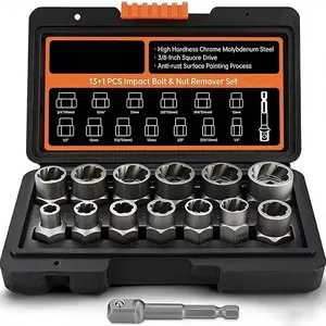 Bolt Extractor Kit 13 Pcs Stripped Bolt Extractor Set Impact Bolt Nut Easy Out Remove Rusted Frozen for Drill Use