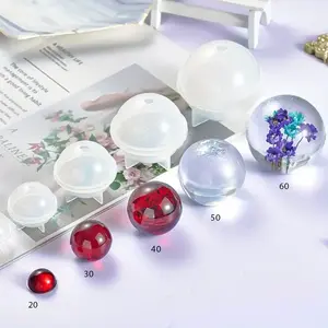 5 Size Round Ball Resin Mold - Silicone epoxy mold,DIY Art Craft for beginners,Handmade Crafts for Home Decoration,Gift Making