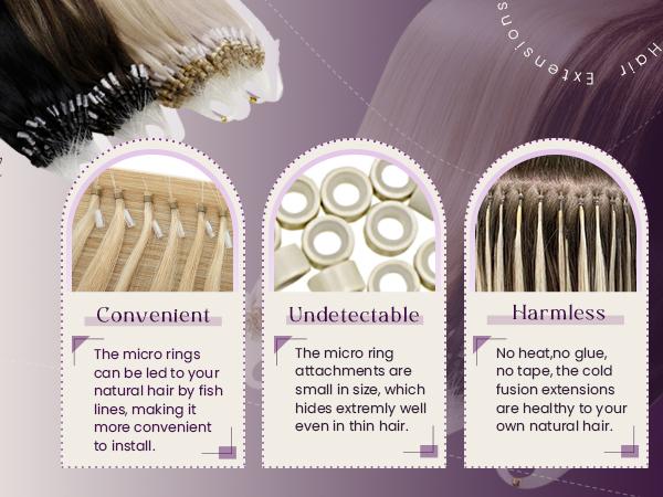 LaaVoo Micro Hair Extensions Real Human Hair Micro Ring Extensions Natural Straight 14-24 Inch 56 Grams TikTokShopHolidayHaul SpringStatements