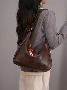 Vintage Crossbody Bag For Women Korean Fashion Handbag Tote Large Capacity Shoulder Bag Back To School Teachers Gift Monogrammed Reusable Leather Satchel Casual Trendy Purse