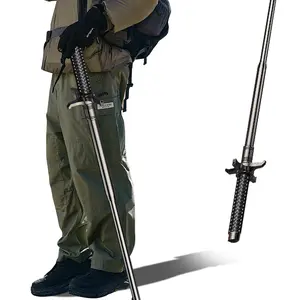 Multifunctional Mountain Climbing Pole - High-grade Alloy Steel Climbing Pole Set - Compact Foldable Design, with Shock-Absorbing Handle, Hiking Telescopic Pole, Adjustable Telescopic Rod, Multifunctional Climbing Pole, Foldable Rod