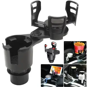 Cup Holder Expander for car 2 in 1 Multifunctional Car Cup Holder Extender Adapter with Adjustable Base Universal Fits For Hydro Flask Yeti Nalgene 32/40 oz Large Bottles Drinks Mugs