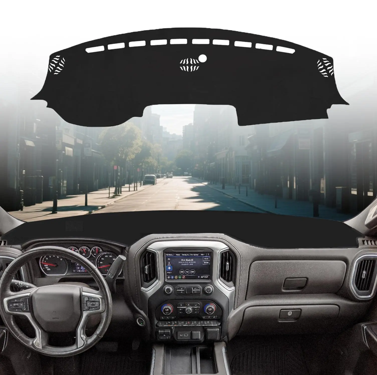 Dashboard Cover Compatible with Dodge Ram 1500 2500 3500 2019-2025 2026 Accessories Dash Cover Nonslip Dash Board Carpet Anti-Glare UV Rays Protector
