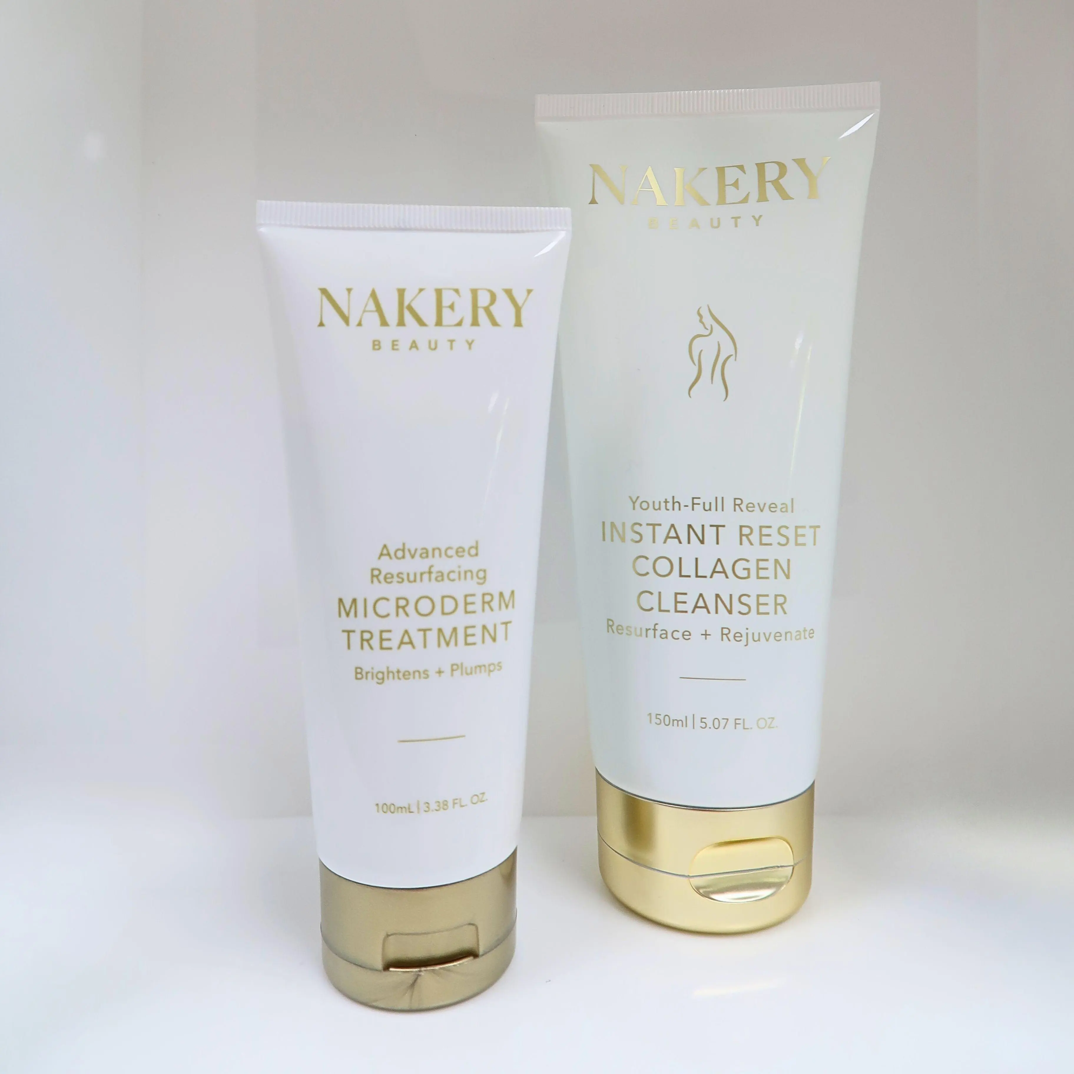 Nakery Beauty Retinol & Collagen Cleanser Duo, Youth Revealer & Advanced Micro-Derm Scrub for Hydrating & Smoother Skin, Skin Repair, Essential Kit, Daily Routine Set, Double Cleanse Duo, Cleansing Kit, Glow Up, Radiant Skin