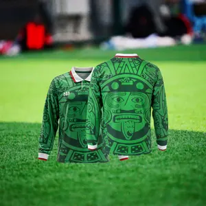 1998 Mexico Soccer National Team Home Nostalgia Soccer Jersey #2 Suarez #3 Sanchez Classic Breathable Quick Dry Soccer Jersey