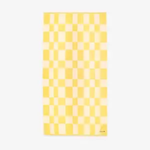 Yellow & White Checkerboard Towel