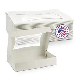 MT Products White Treat Boxes - 12" x 8" x 2.25" Bakery Boxes with Window For Pastries, Donut and Cookies