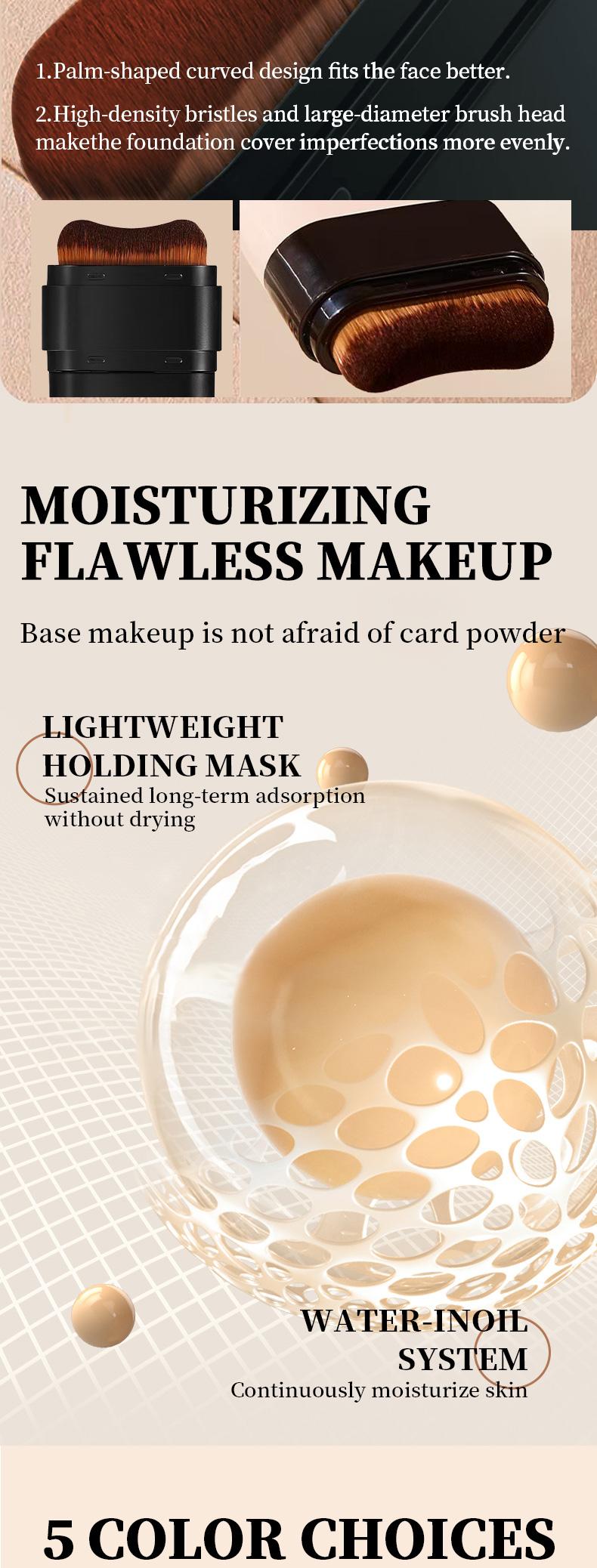 Rave Lady 5-color Dual-Ended Eraser Foundation Stick Multi-Use Concealer & Highlighter for Acne Marks Nose Contour Flawless Makeup Finish Versatile Cosmetic Tool Daily Gift Coverage Gentle Lid