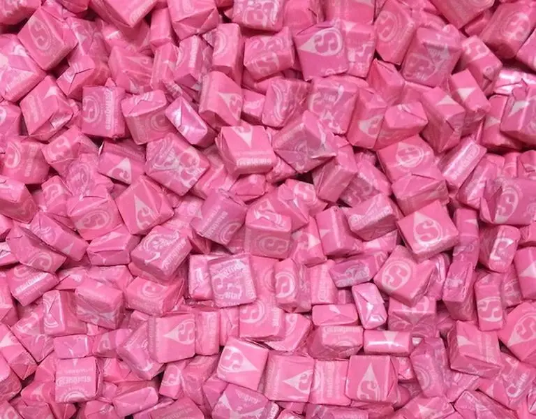 All-Pink Strawberry-Flavored Starburst Chewy Dessert Candy, GMO-Free Soft Fruity Candies for Birthday, Baby Shower Sweet Snack