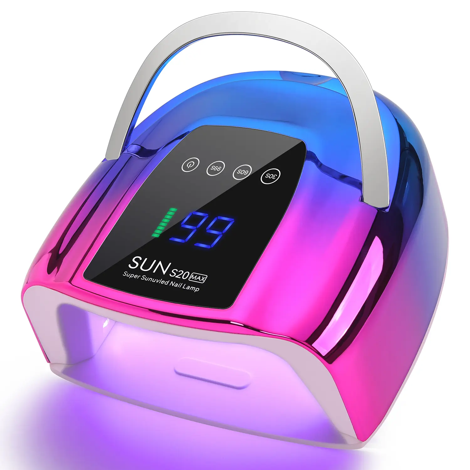 Cordless Rechargeable UV Nail Lamp, Wireless Fast Dry Nail Dryer with 48LED, Smart Auto Sensor, 3 Timer Settings & Painless Mode, Gradient Color Gel Polish Curing Light for Home & Professional Salon, Nail Care, Manicure