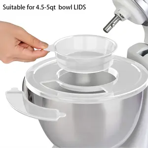 3-Piece Mixer Bowl Cover Splash-Proof for 4.5-5 Quart Tilt-Head Stand Mixers with Extra Pouring Window Dishwasher Safe Prevents Overflow KitchenAid Compatible