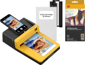 KODAK Dock ERA Plus 4PASS Instant Photo Printer (Printer + 50 Sheets) – 4x6” Prints, Easy Bluetooth Connection, High-Quality Output