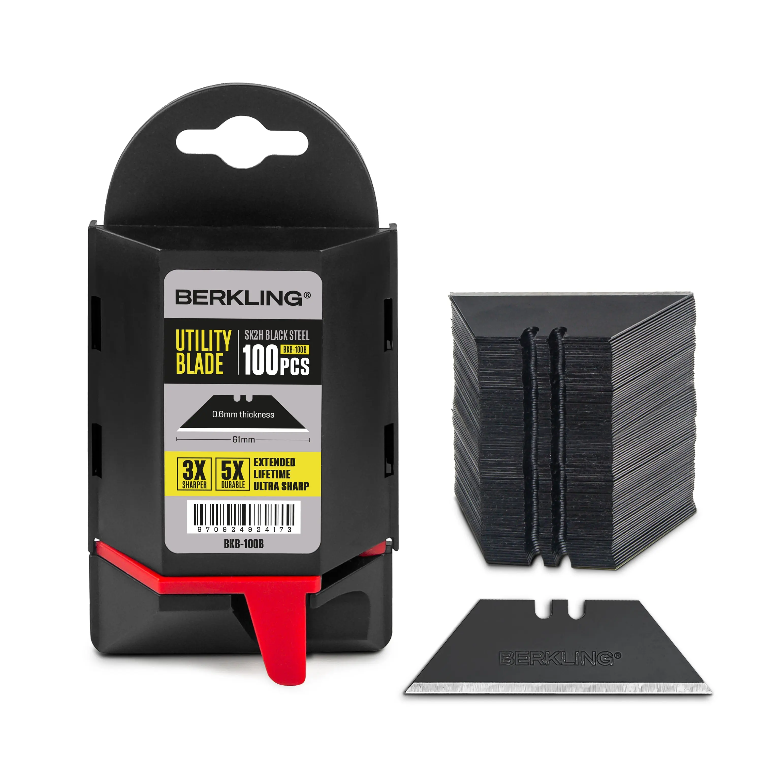 Berkling BKB-100B – 100 PCS Ultra Sharp Black Blades