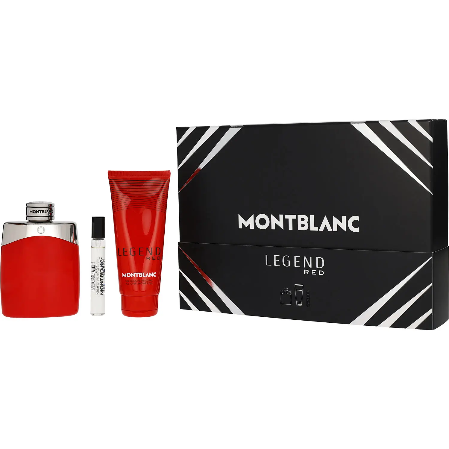 Mont Blanc Legend Red Set-Eau De Parfum Spray 3.3 Oz & Shower Gel 3.3 Oz & Eau De Parfum Spray 0.25 Oz For Men Mont Blanc Legend Red Set-Eau De Parfum Spray 3.3 Oz & Shower Gel 3.3 Oz & Eau De Parfum Spray 0.25 Oz For Men