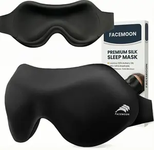 Lash Extensions Sleep Mask Black - 3D Contoured Eye Mask for Side Sleepers - Soft Zero-Pressure Blackout Blindfold for Women Travel Night Sleep