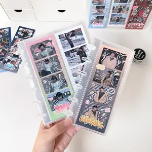 Clear Photo Booth Frames Album for 2x6 Inch Photo Strips, Wedding Album with 2x6 Bookmark Holder, Photos Organizer Decoration Anniversary 20 Pages