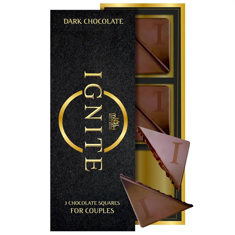 [HOT - 2026!!] Ignite Dark Chocolate Bars – Premium 60% Cocoa Squares for Couples – Luxurious Dark Chocolate Crafted