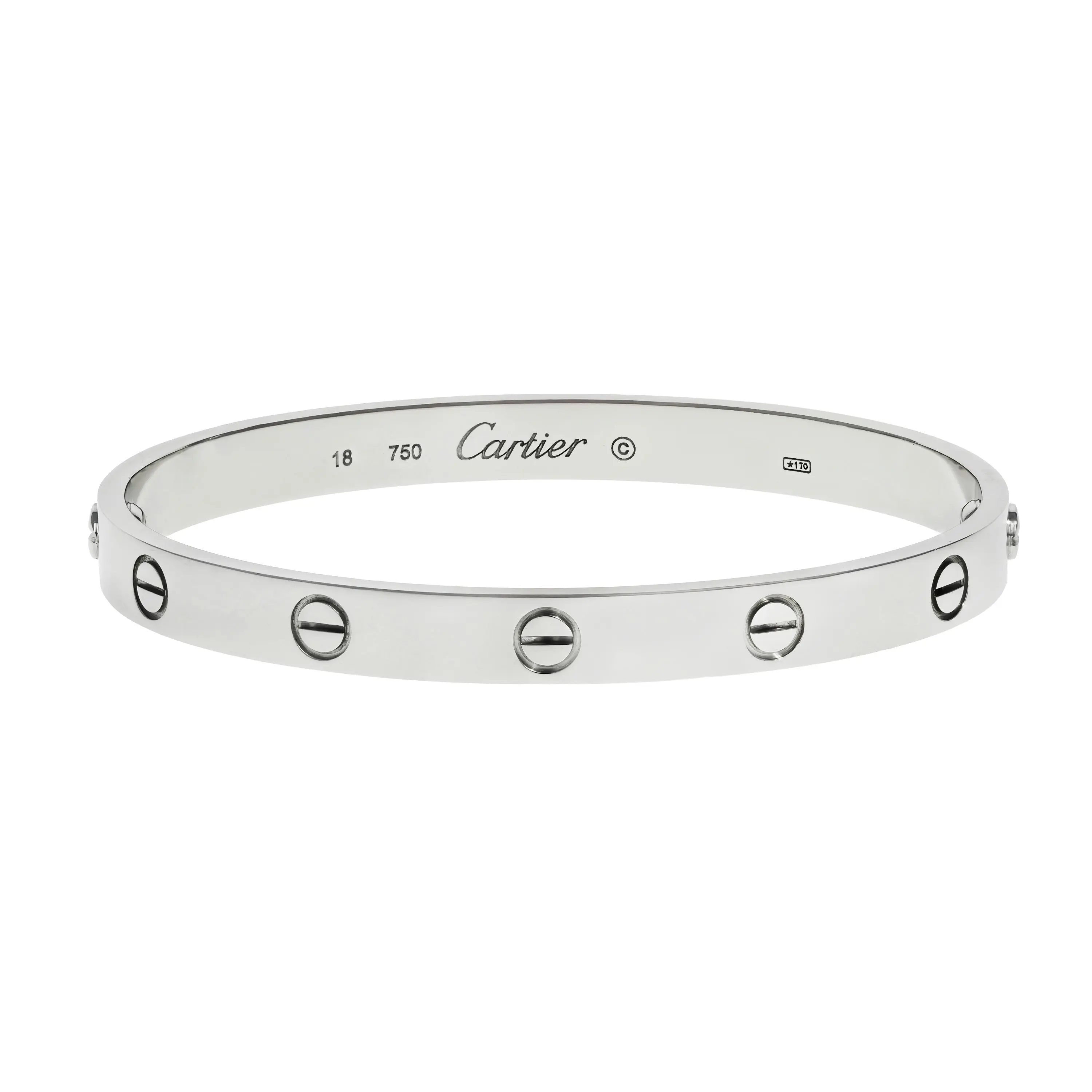 Pre-owned Cartier Love Bracelet Size 18