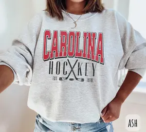 Vintage Carolina Hockey Sweatshirt | Retro Carolina T-Shirt or Hoodie for Fans | North Carolina Game Day Apparel