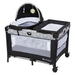 Baby Trend® EZ-Fold Nursery Center Playard w/ Portable Lounger, Removable Full Bassinet & Tote Bag