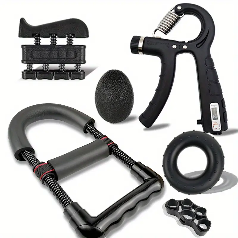 Hand Grip Strengthener Kit 6 Pack Forearm Grip Adjustable Resistance Hand Gripper, gripper ,overhand grip, forearm veins,Finger Exerciser, Finger Stretcher,Grip Ring Stress Relief Grip Ball For Athletes, Boyfriend Gift fathers day gifts